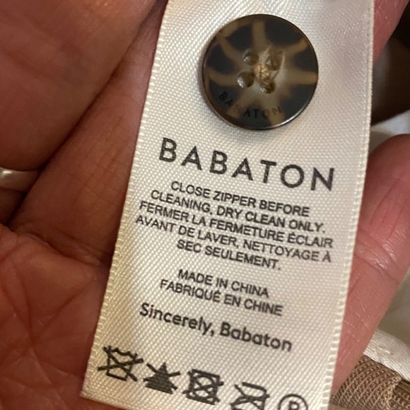 Babaton wool pleated neutral tapered pant. Sz 8 - Picture 13 of 16